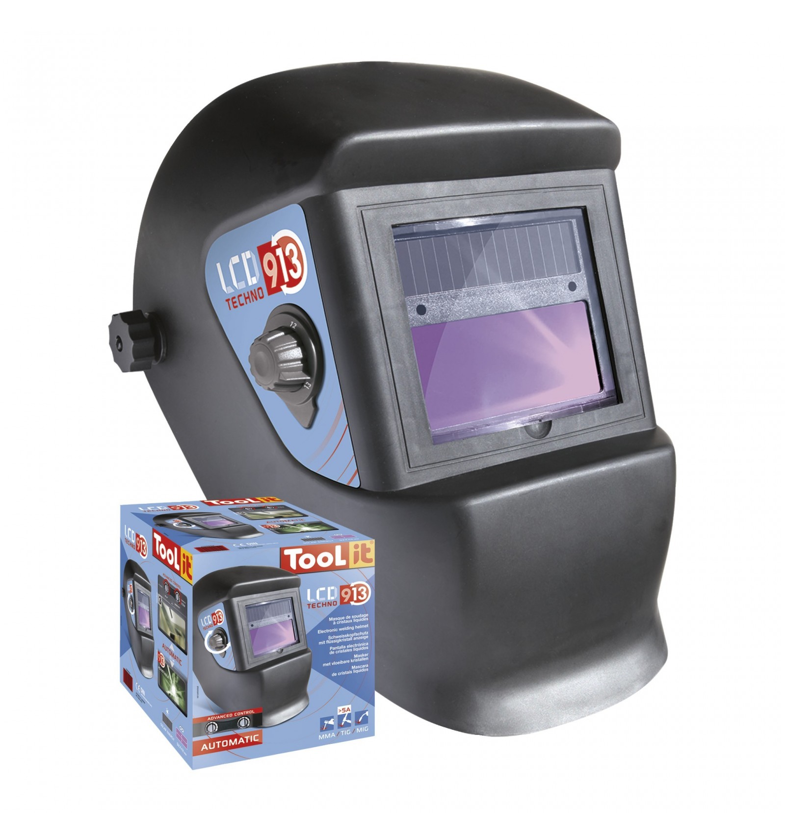 Masque De Soudure LCD – Motif Requin, Protection Auto-assombrissante, Générique